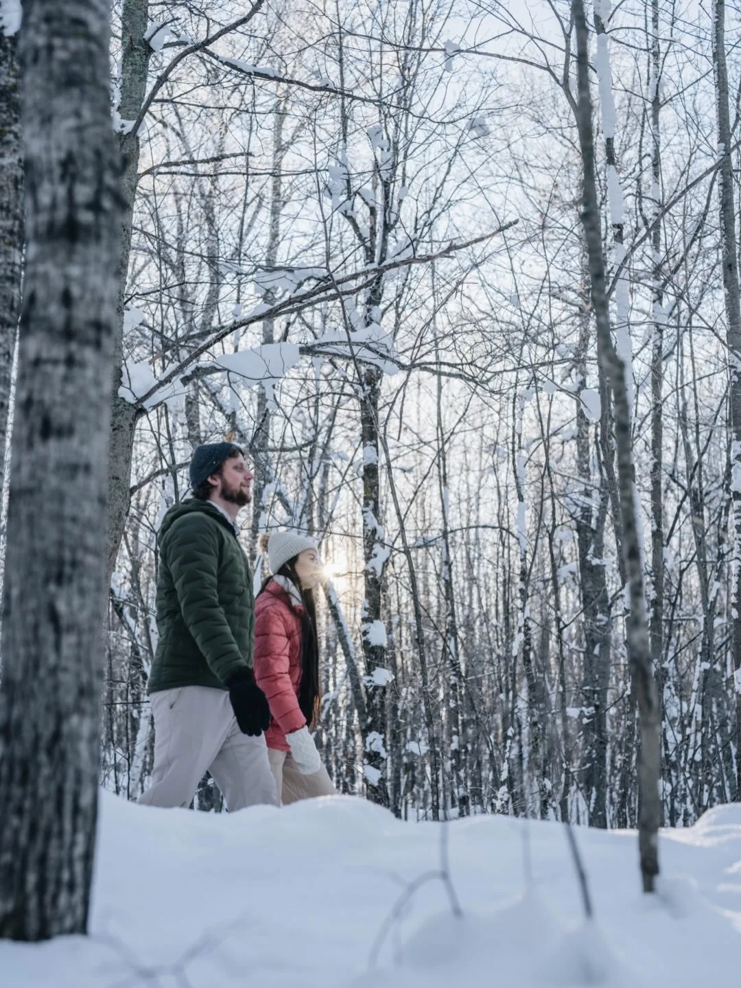 Winter at Northwoods just feels easy, walking the trail with nowhere to be and the woods totally quiet around you. The snow crunches, the air is cold in a good way, and everything slows down enough to actually notice it. It&rsquo;s calm, simple, and 