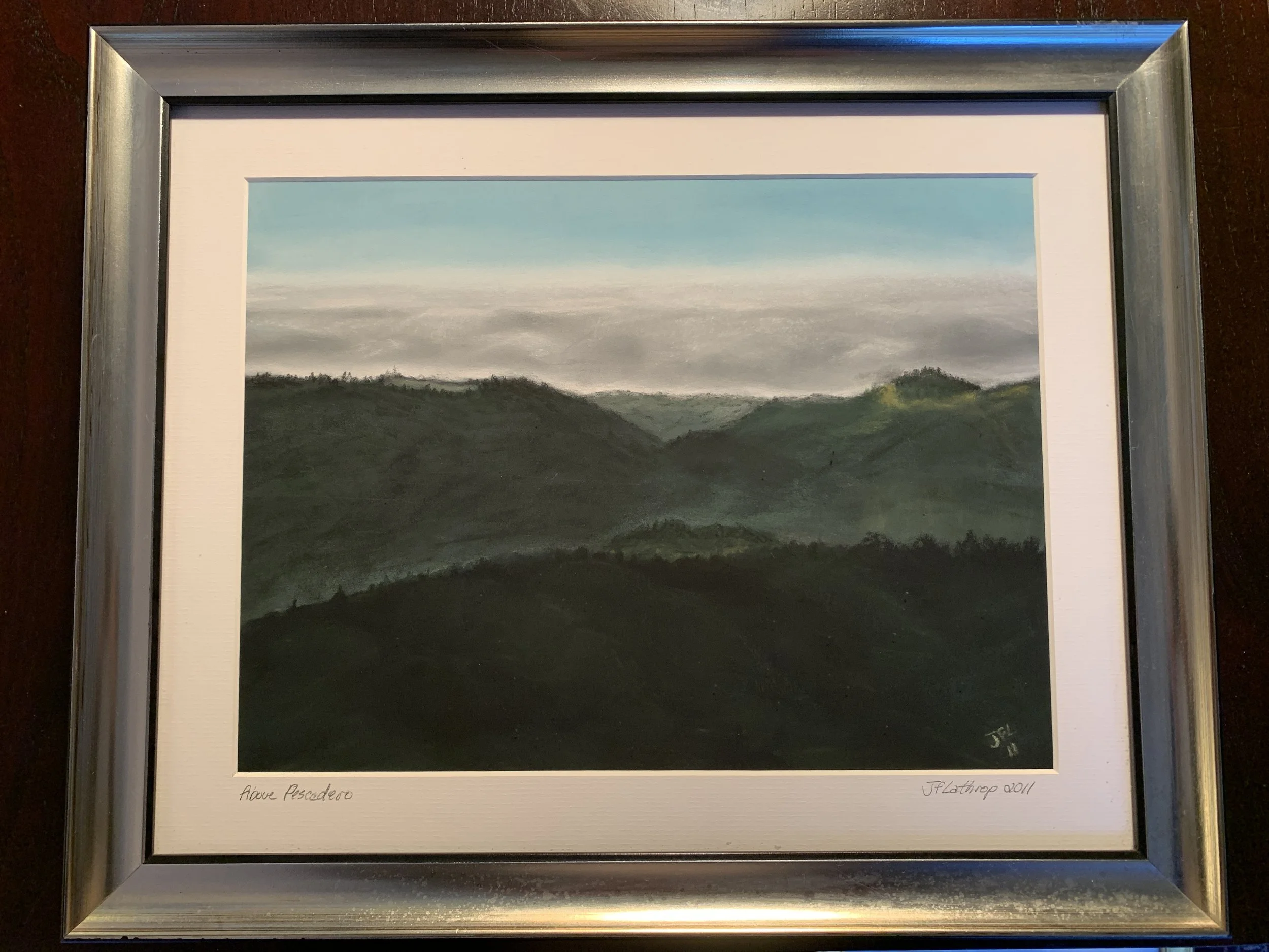 Above Pescadero, CA, Pastel, 2011