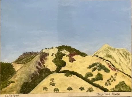 Calistoga, Pastel, 9” x 12” May 2024
UNFRAMED