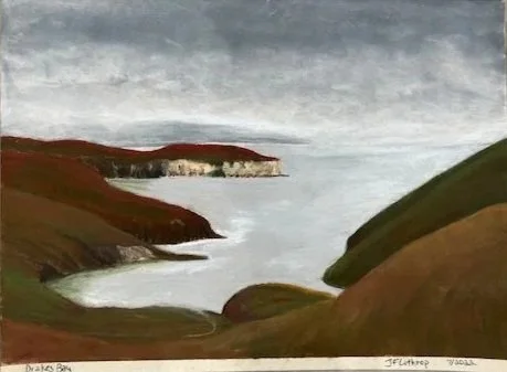 Drakes Bay, Pastel, 9"x12" July 2022
UNFRAMED