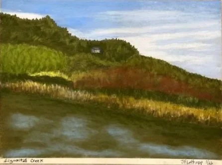 Lagunitas Creek, Pastel, 9”x 12” May 2022
UNFRAMED
