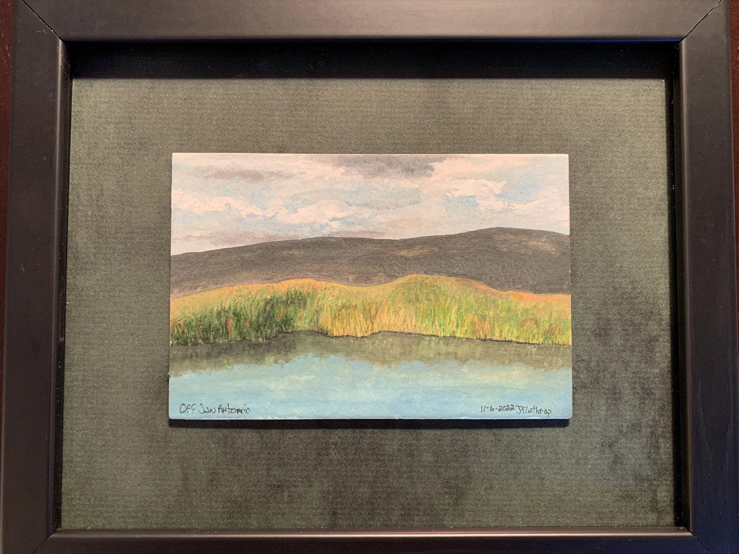 Off San Antonio Road, Palo Alto, Watercolor, 2022