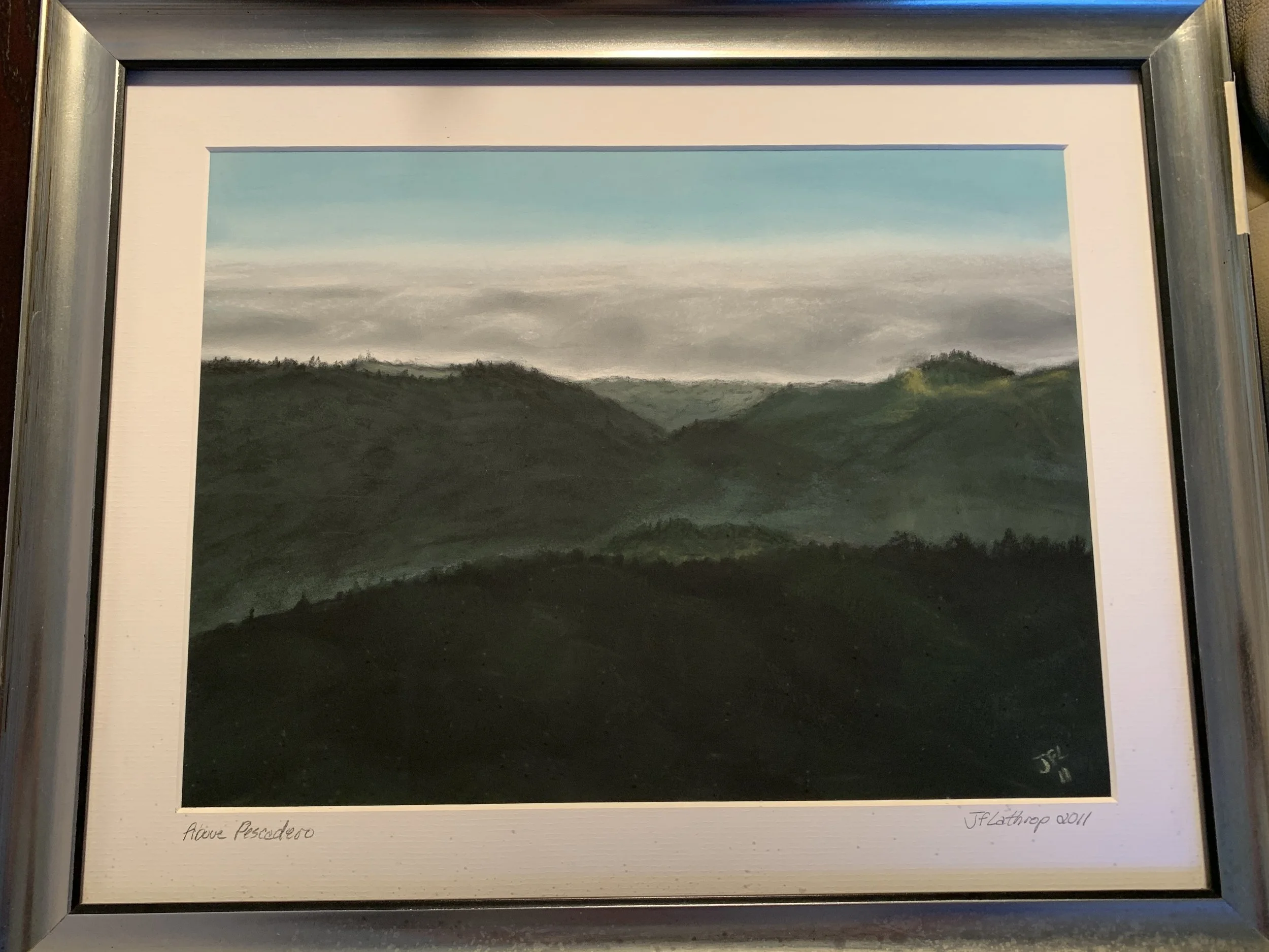 Above Pescadero, CA, Pastel, 2011