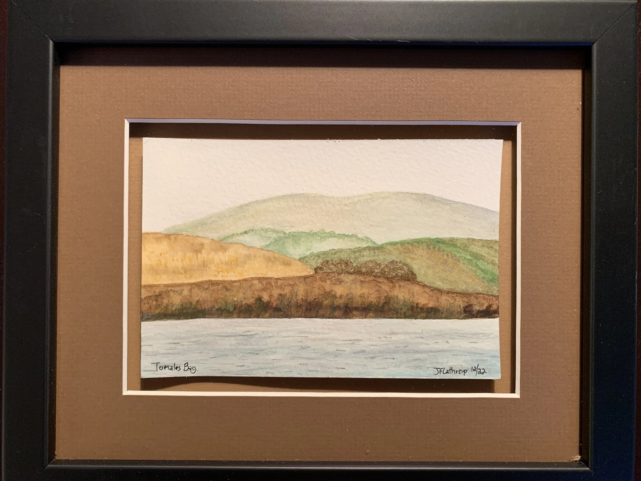 Tomales Bay, CA, Watercolor, 2022