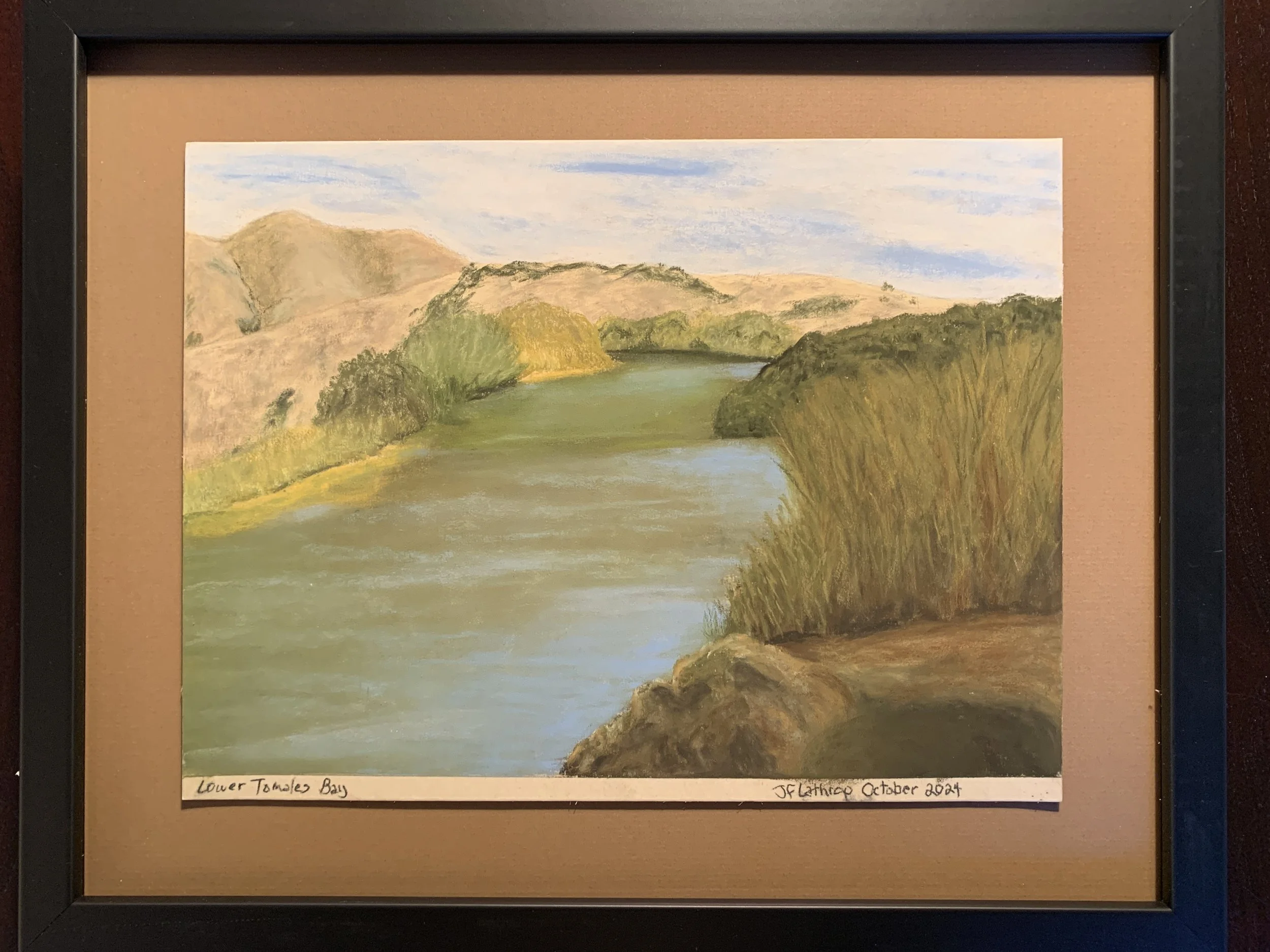 Lower Tomales Bay, October, Pastel, 2024