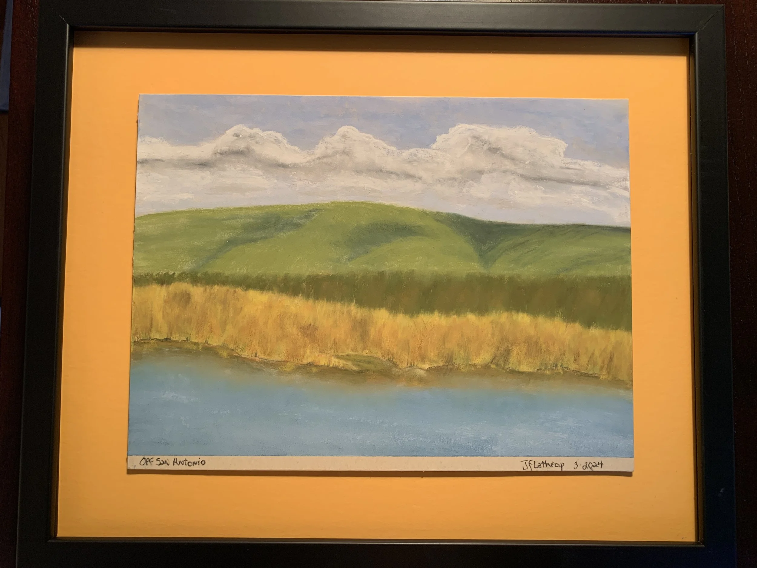 Off San Antonio Road, Palo Alto, - March,Pastel, 2024