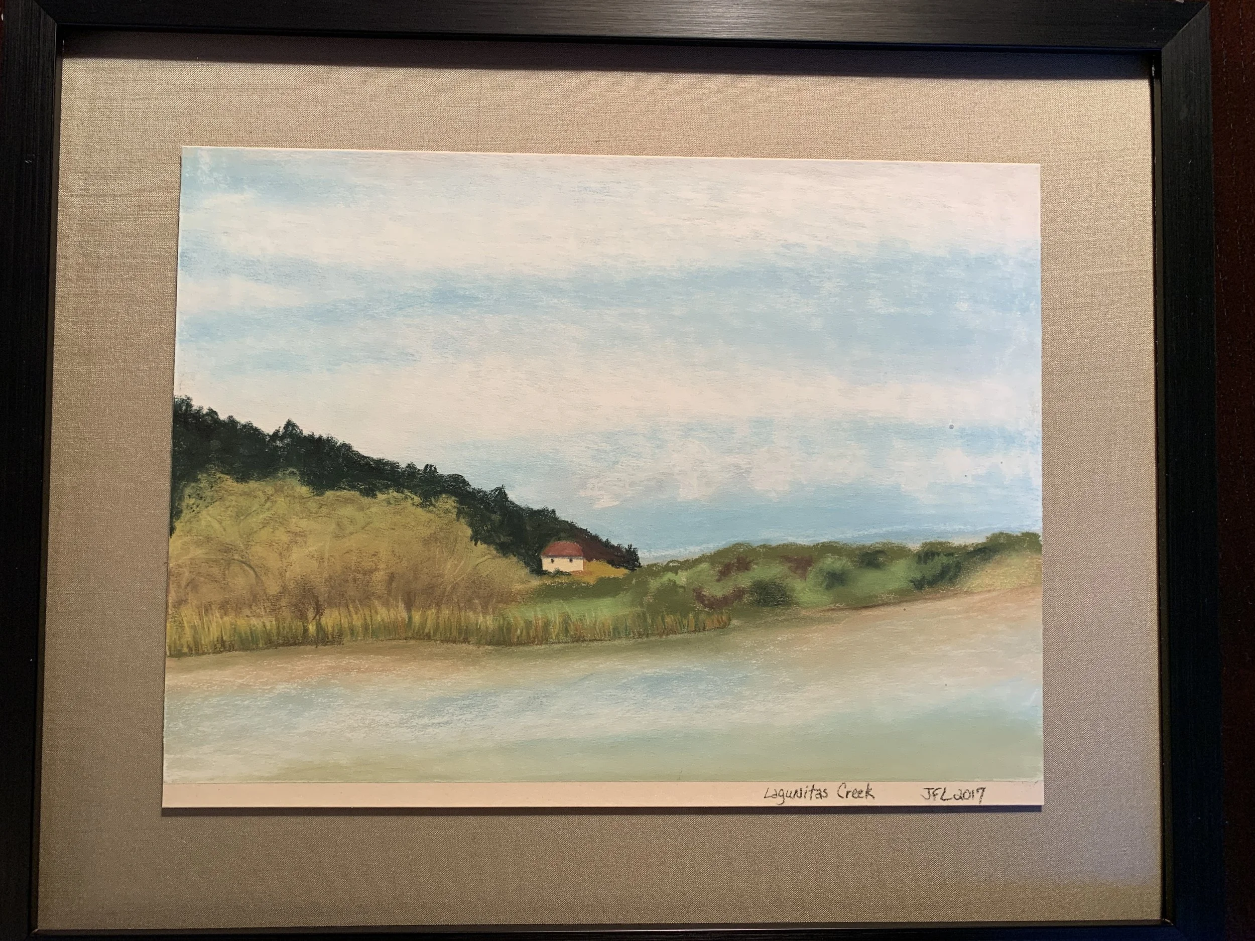 Lagunitas Creek, Point Reyes, Pastel, 2017