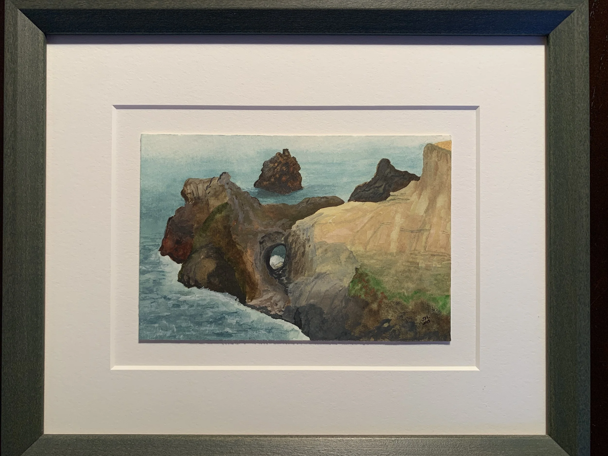 Moss Beach, Watercolor, 2015