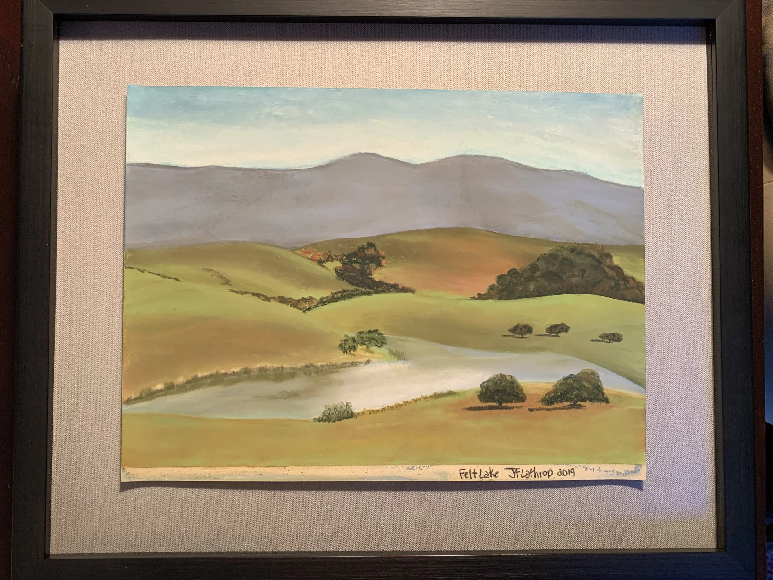 Felt Lake, Palo Alto, CA, Pastel, 2019