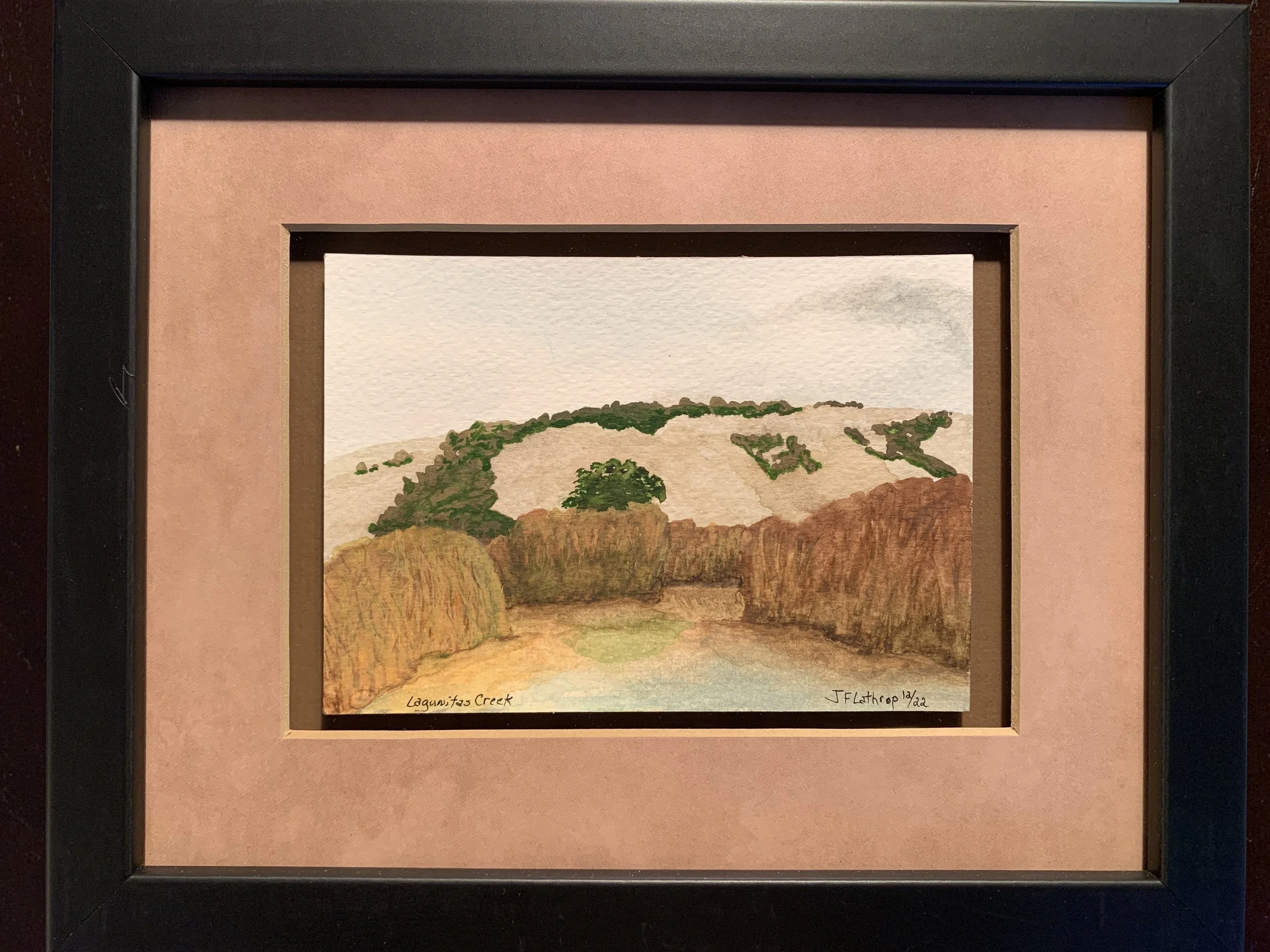 Lagunitas Creek, Point Reyes, December, Watercolor, 2022