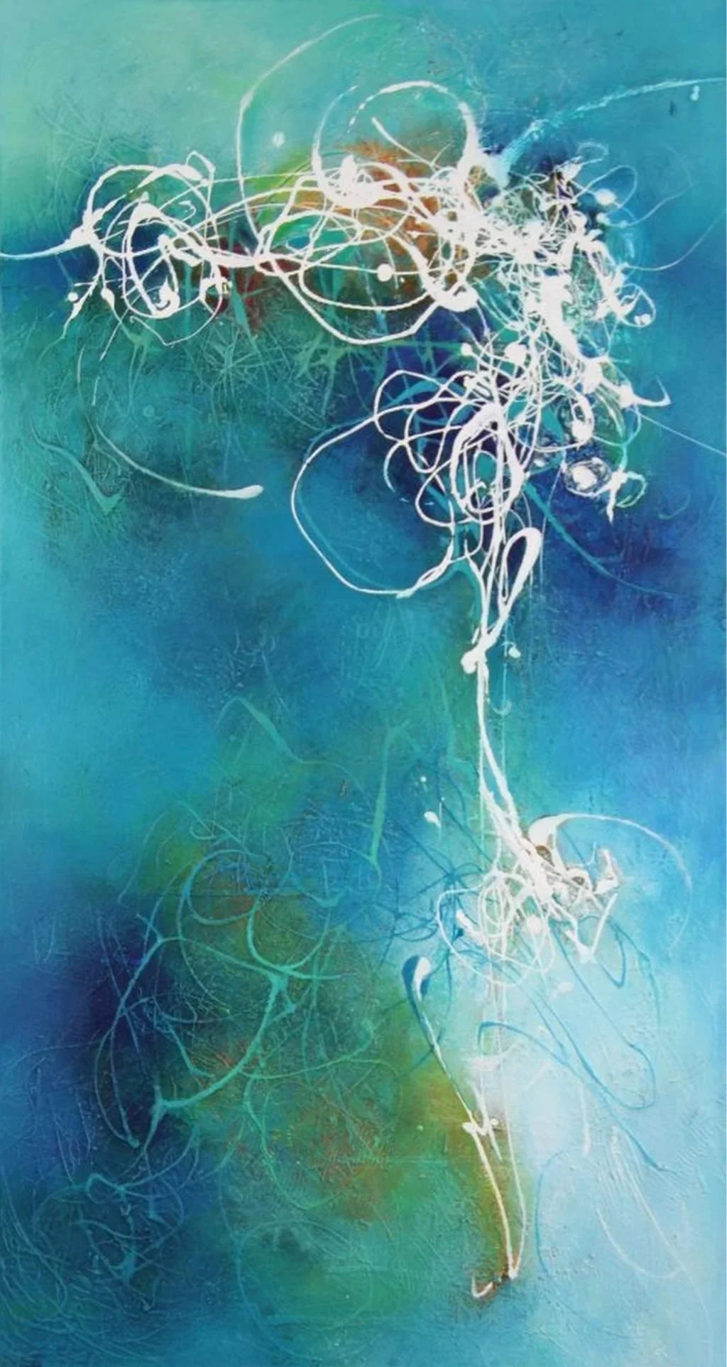 A Chill Breeze Down My Spine, 22" x 41", acrylic on canvas 