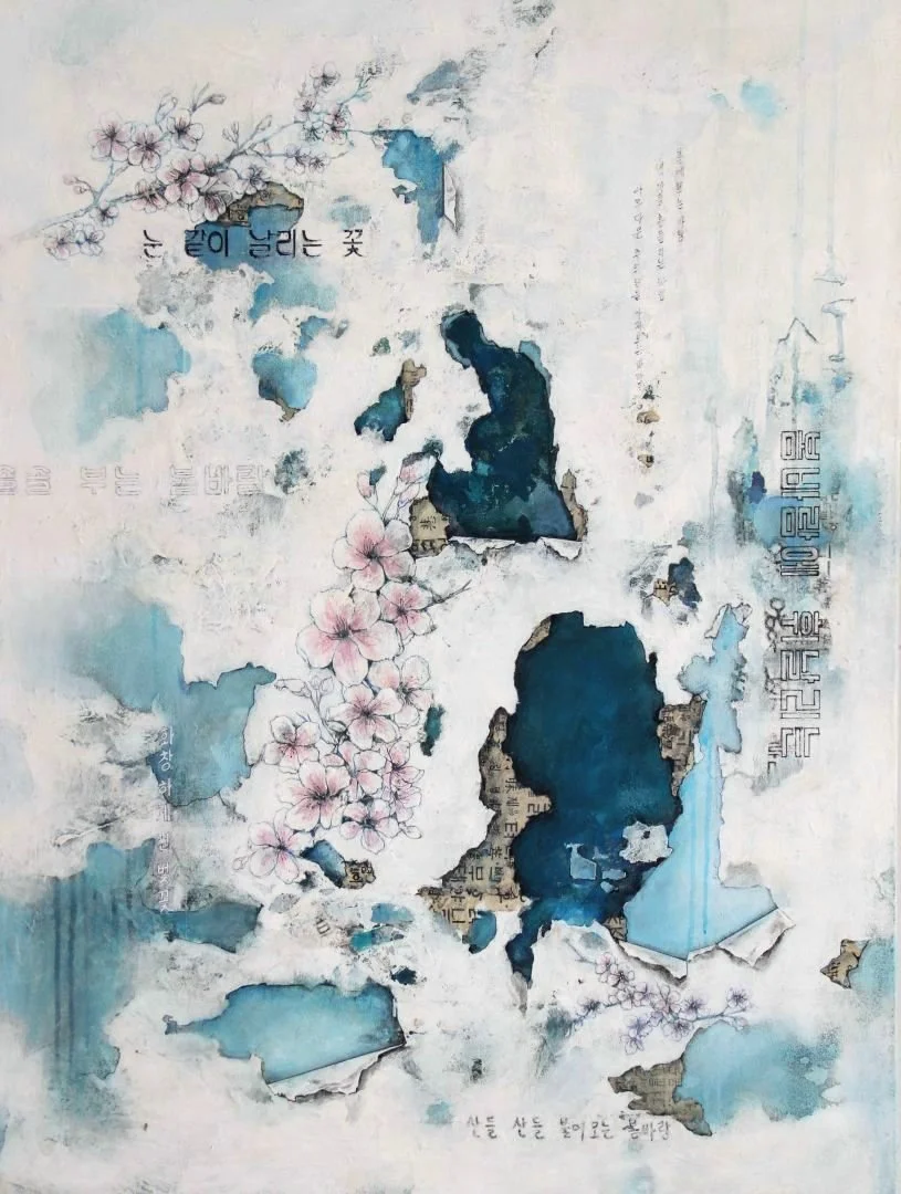 Spring Breeze, 30" x 40", mixed media on canvas