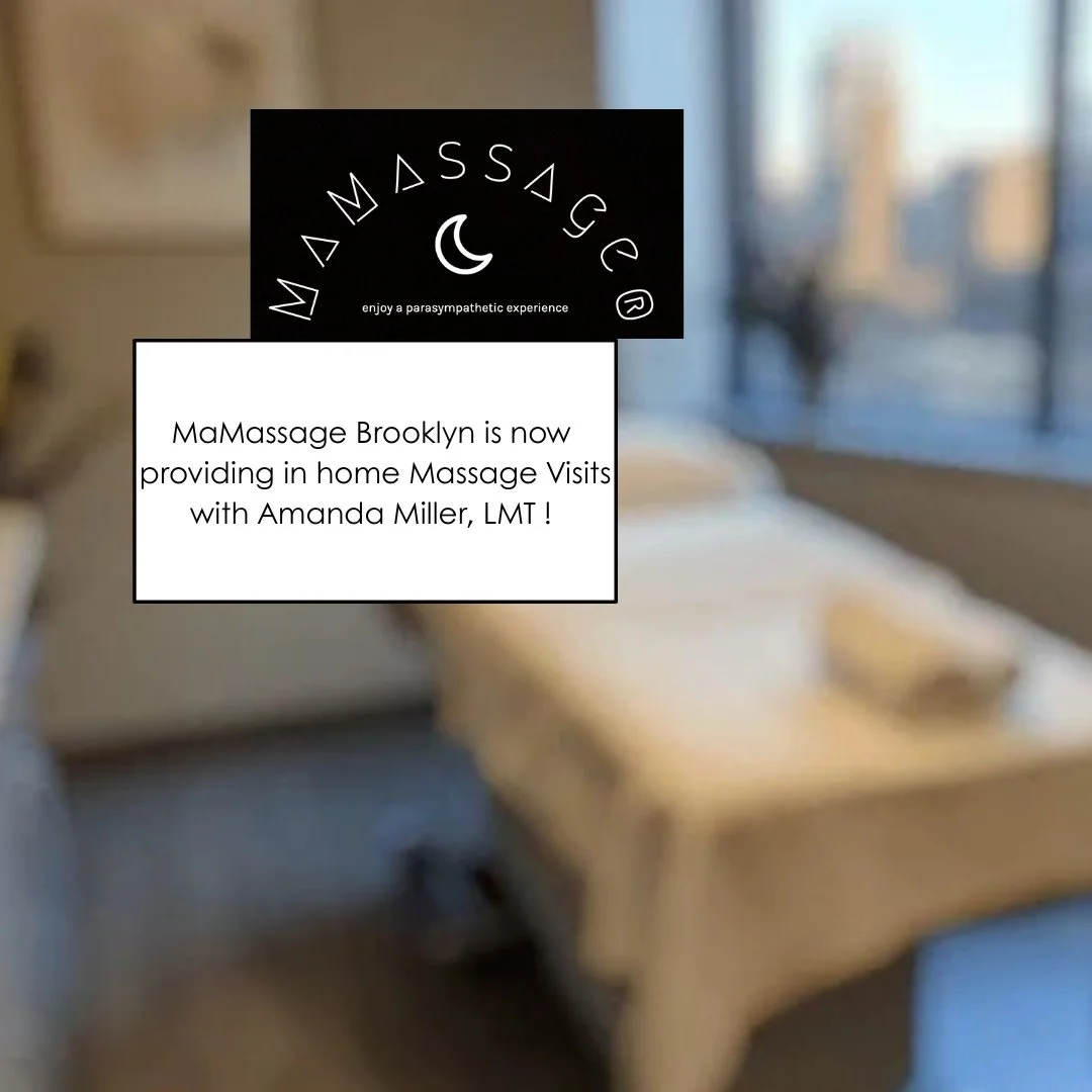 After years of requests for this from our @mamassage_brooklyn 
we are happy to begin offering home #massage visits on a limited basis in #Brooklyn !!!
Our amazing massage therapist, Amanda Miller, is available on Tuesdays and Wednesdays from 10am