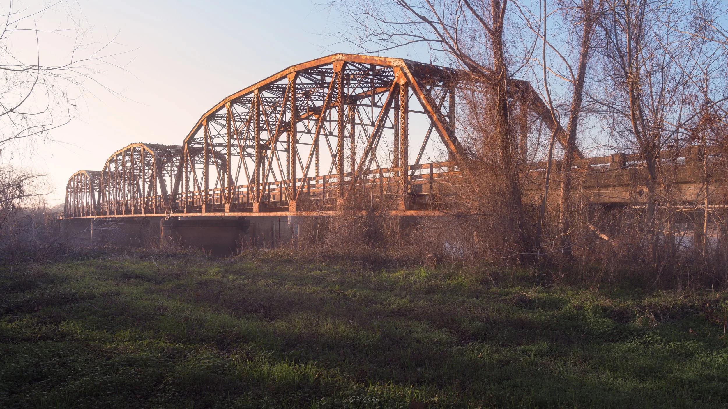 Trinity River RR Bridge - Liberty, Texas
