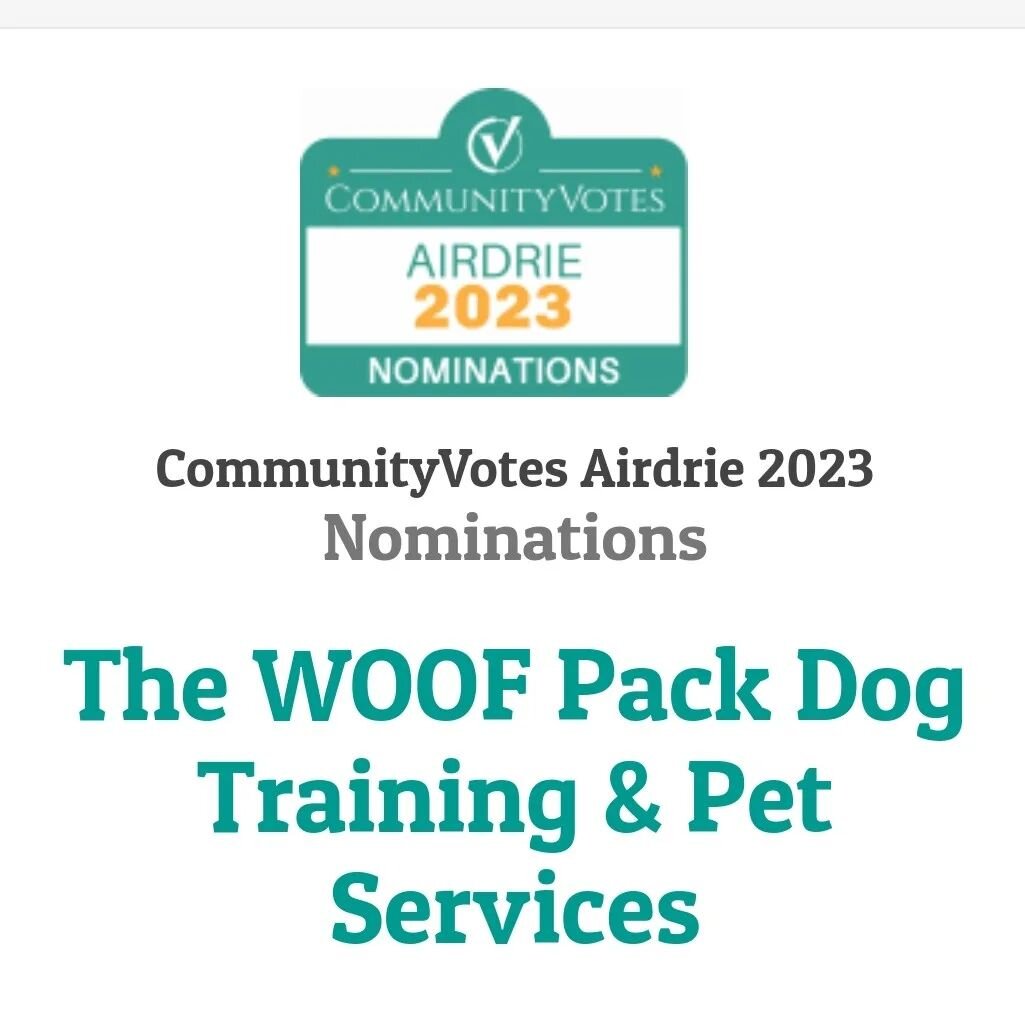 Wowzers! Our team feels so incredibly honored to be nominated in 3 categories this year. We ❤️ our clients. 🐕🦮🐕&zwj;🦺🐶
I have the best job ever 🙌 🥲

https://airdrie.communityvotes.com/n/995895-the-woof-pack-dog-training-pet-services