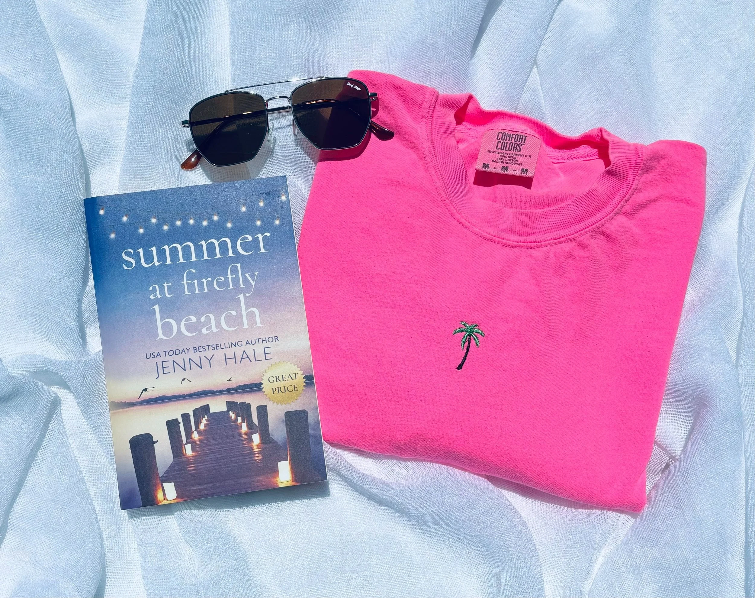 Neon Pink Palm Tree T-Shirt