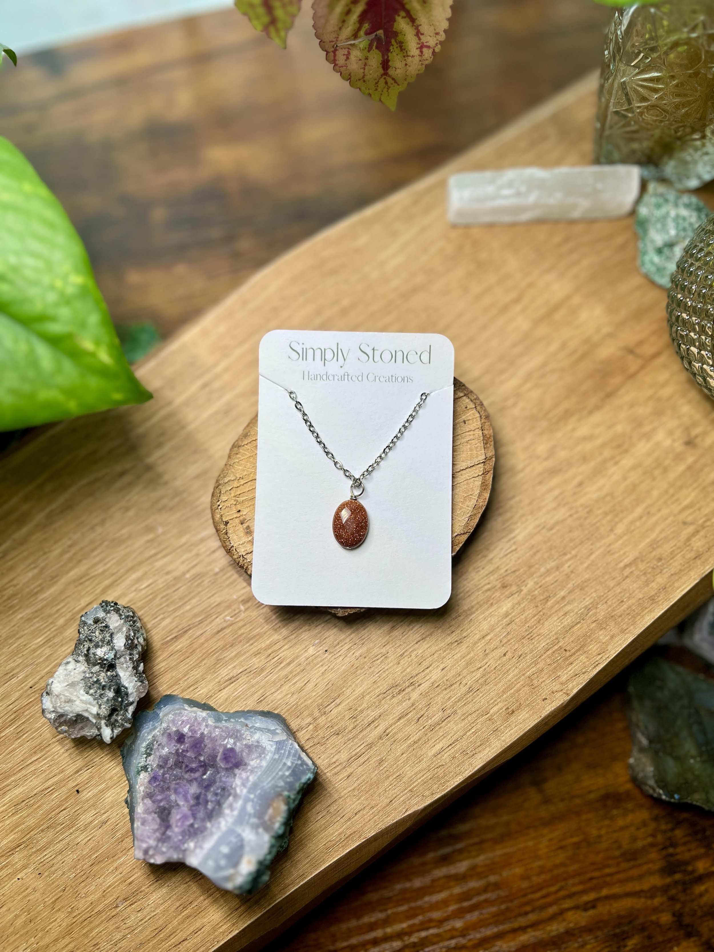 Faceted Sandstone Gemstone Pendant