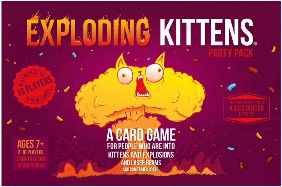 Exploding Kittens Party Pack Thirsty Dice Board Game Café