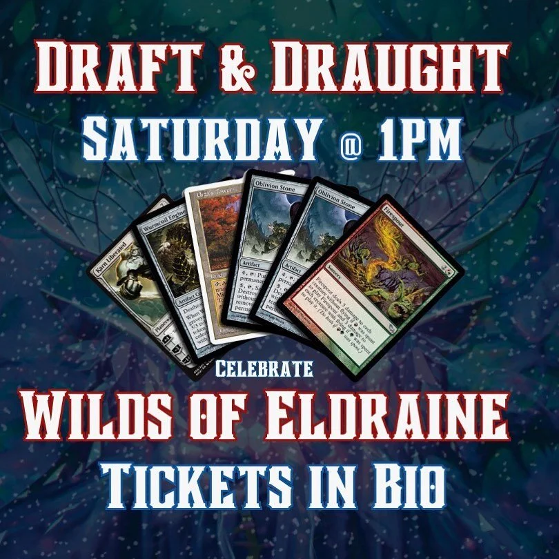Come and enjoy the newest Magic the Gathering set with a booster draft and a complimentary draught beer (or non-alcoholic beverage) of your choice. Drafting starts promptly at 1pm and will last 3 rounds🍻🧝&zwj;♀️🎲 Tickets in our bio! 

#magicthegat