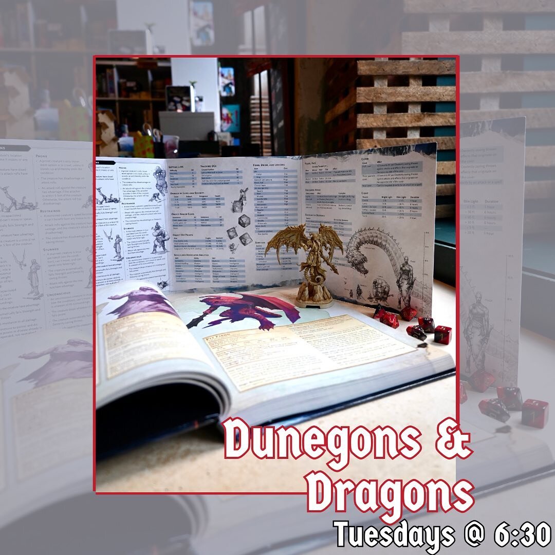 Join us tonight (&amp; every Tuesday) for some Dungeons and Dragons fun 🐉🎲👏Grab your friends and try it out- all players welcome!
#thirstydice #dungeonsanddragons #dnd #dndcampaign #fairmount #fairmountphilly #phillyfun #philly #philadelphia #phil