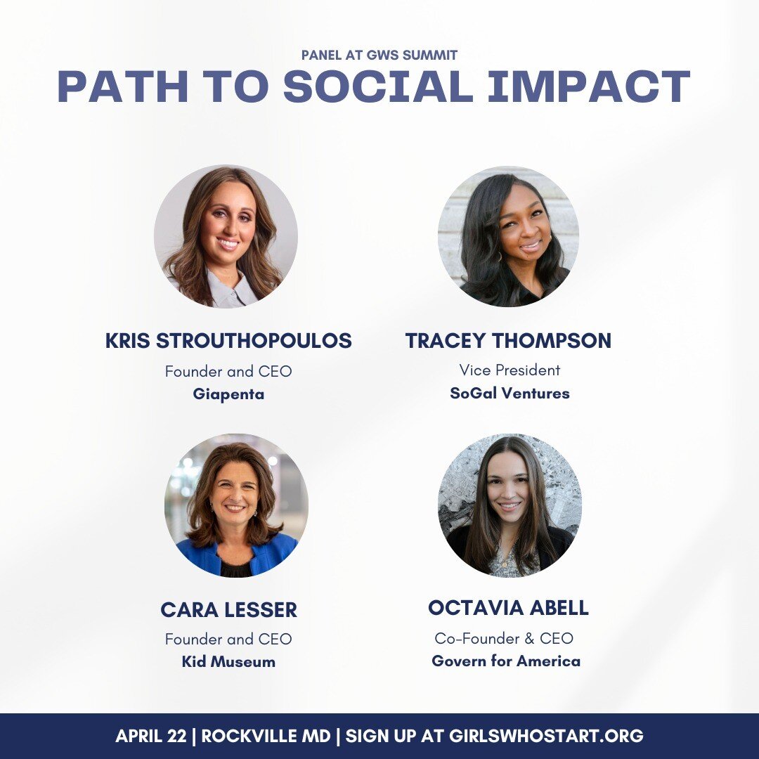 Introducing the 2023 Girls Who Start Impact Summit speakers! Get excited!

First 100 tickets for only $2.50 with code GWS23

Link in bio to sign up.