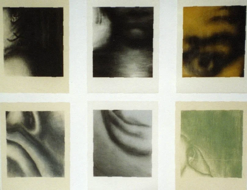 Pastel drawings on paper, portraits, tonal focus