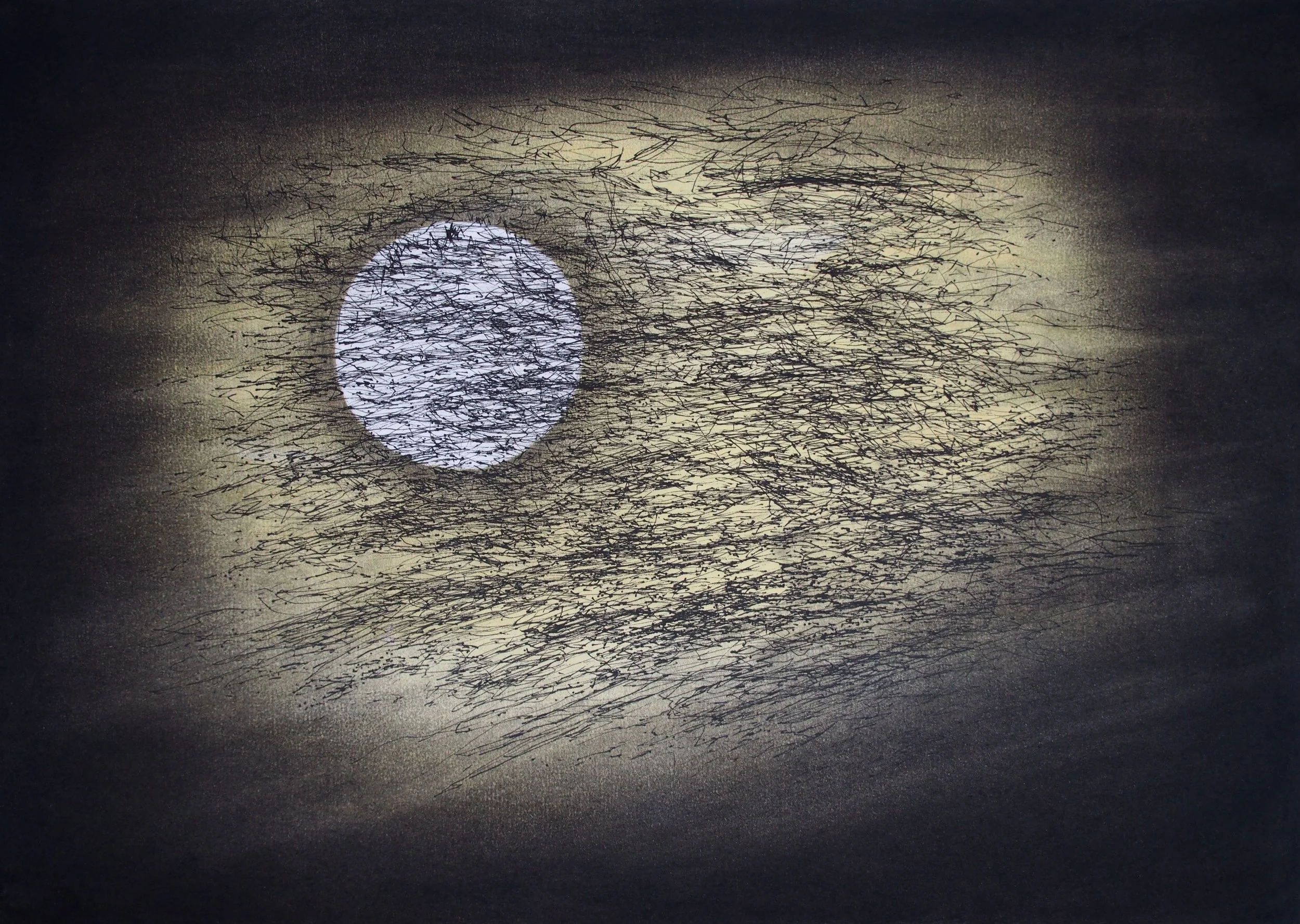 Pen and ink on paper