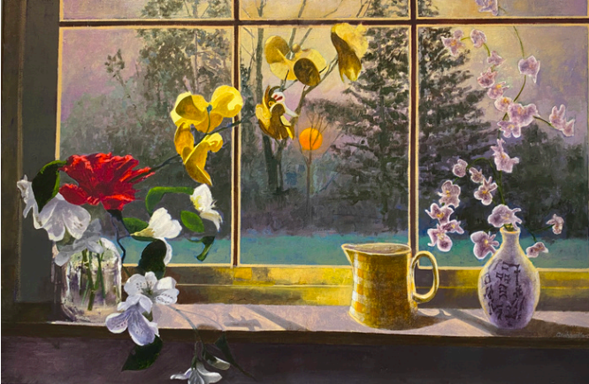 Orchids, Window Arrangement at the Setting Sun