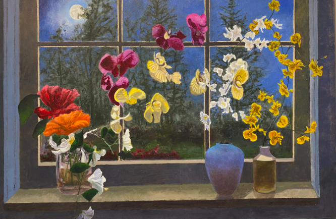 Orchids, Window Arrangement at the Setting Sun