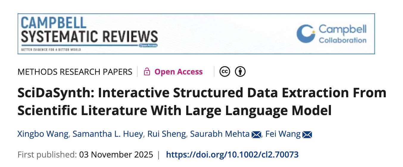 SciDaSynth: AI-Powered System for Structured Data Extraction — Cornell ...