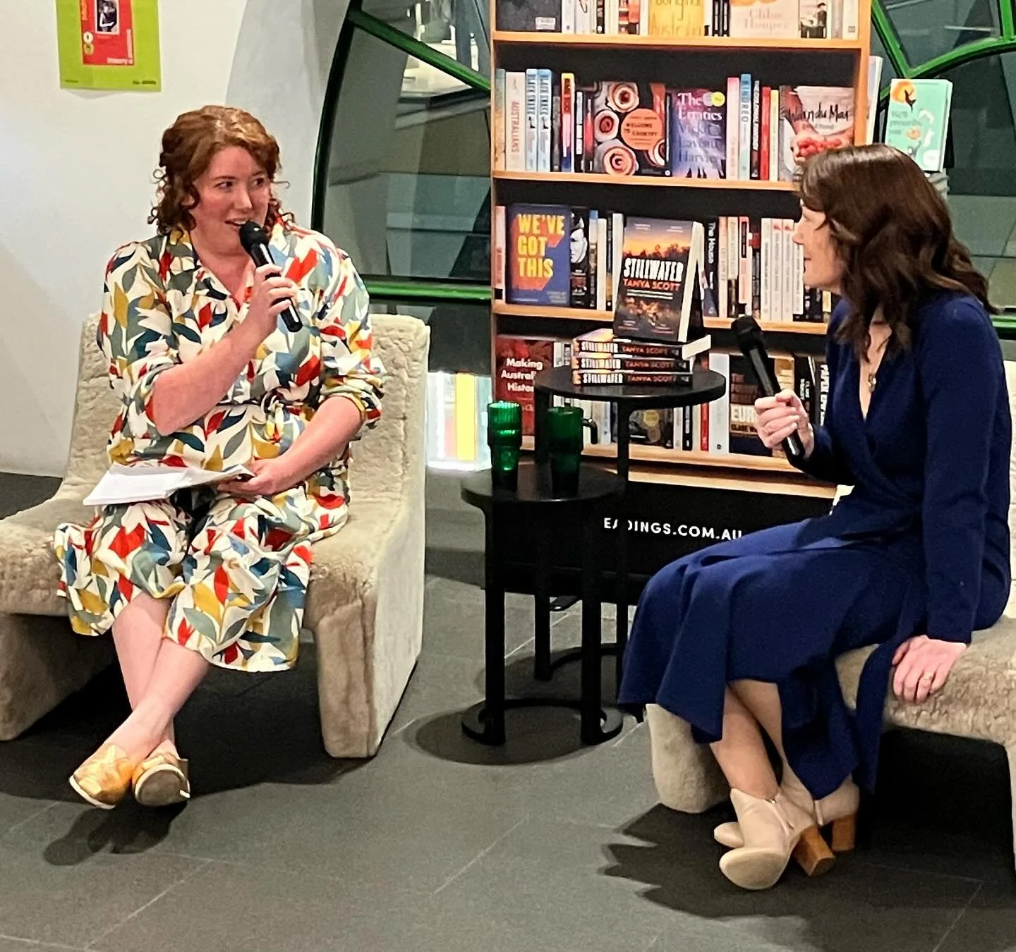The queen of crime @janeharperauthor led a great conversation with debut author @tanyascottauthor for the launch of Stillwater @readingsbooks Emporium on Monday night. Stillwater is a cracking character driven crime novel that pulls you in from the f