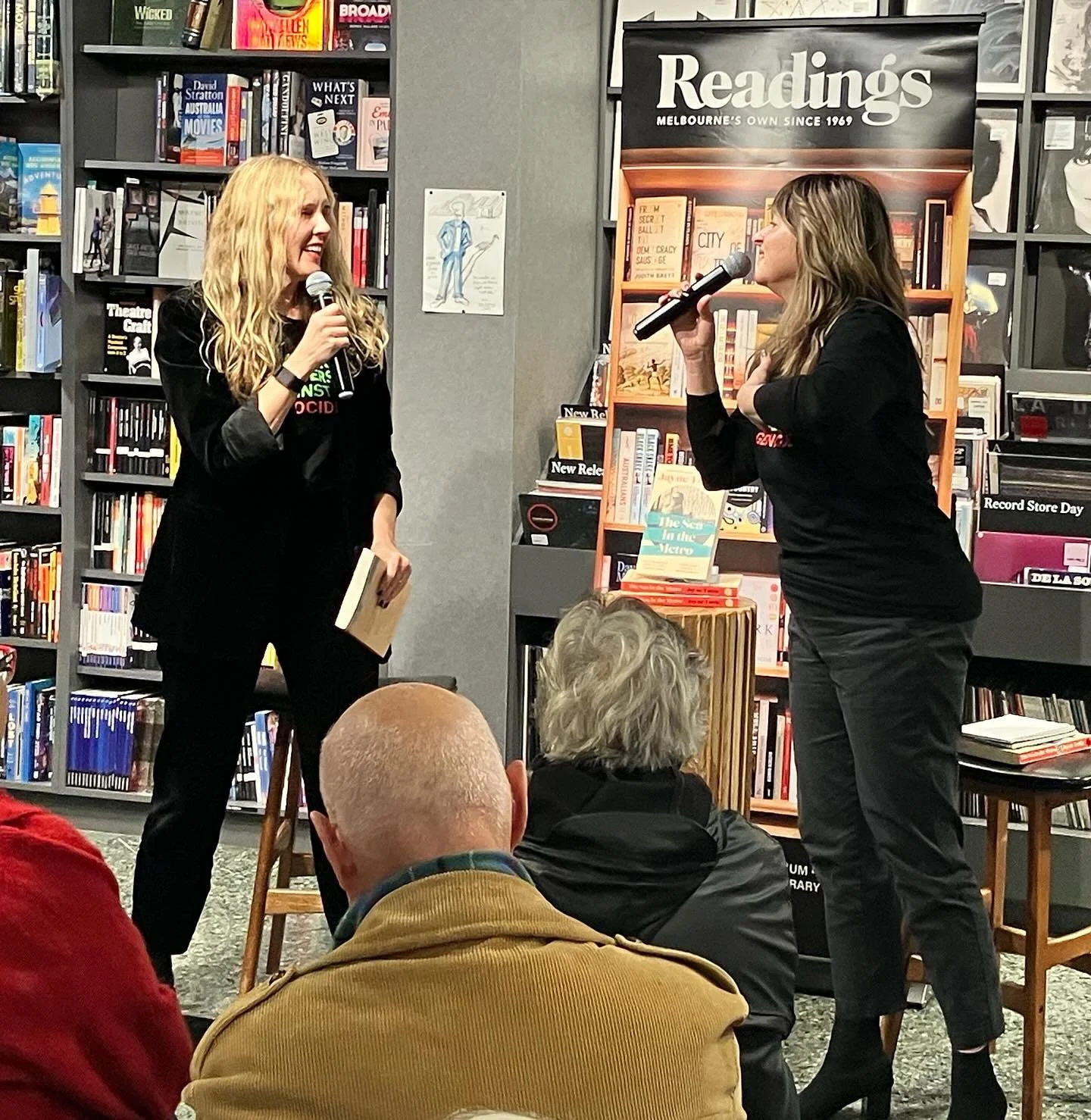 As you would expect, the launch of @jaynetuttle &lsquo;s awesome new book The Sea In The Metro was anything but ordinary. A multilingual convo led by @juliazemiro that included interpretive dance, lots of laughter and even some improvised quotes from