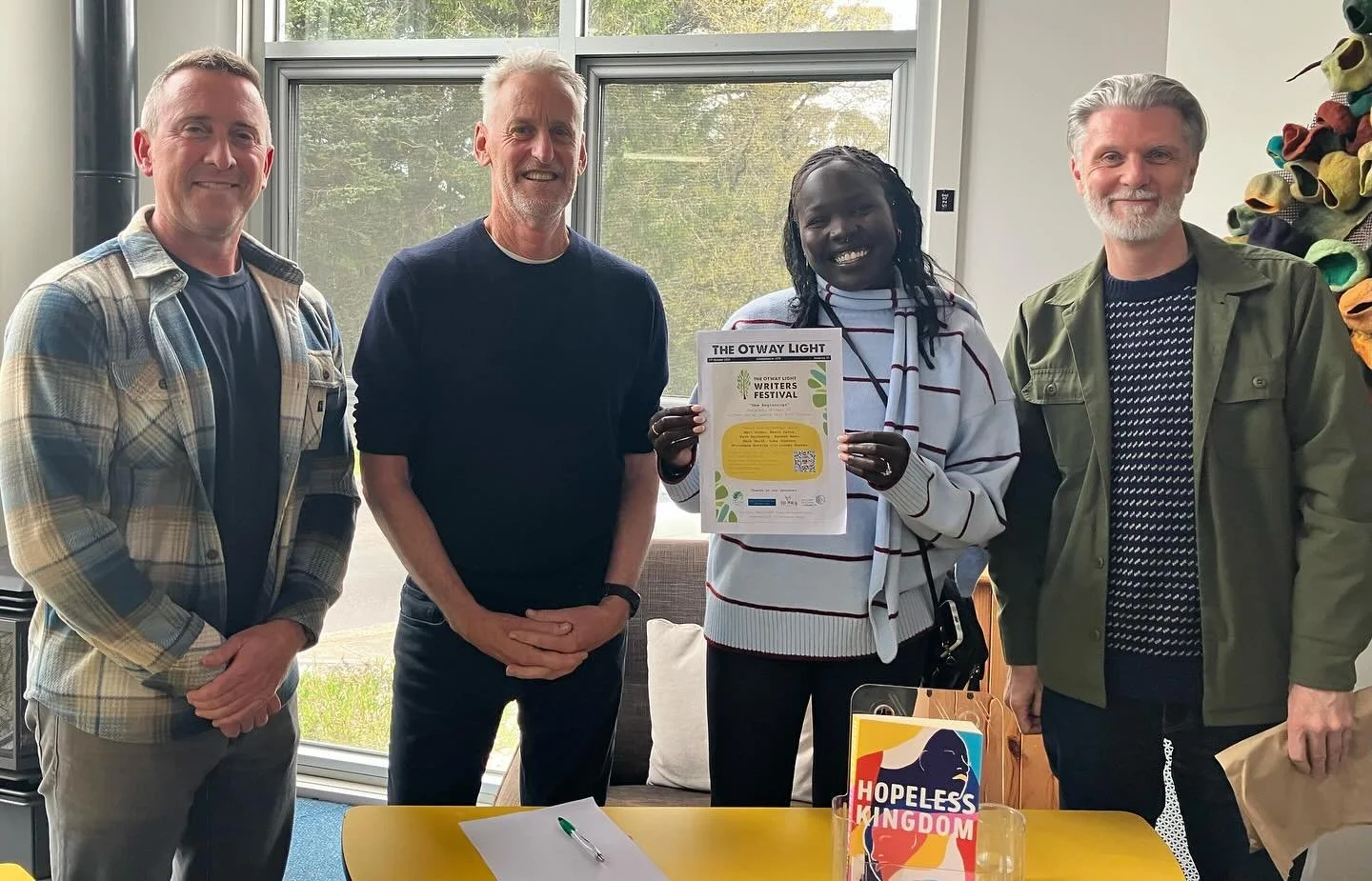 Brilliant day at the inaugural Otway Light Writers Festival with co-panelists @kgshak and @luke_johnson_author 
Also great session listening to @badmotherkate and the always interesting @rhettsdavis 
Many thanks to Philippa, Sue and all the volunteer