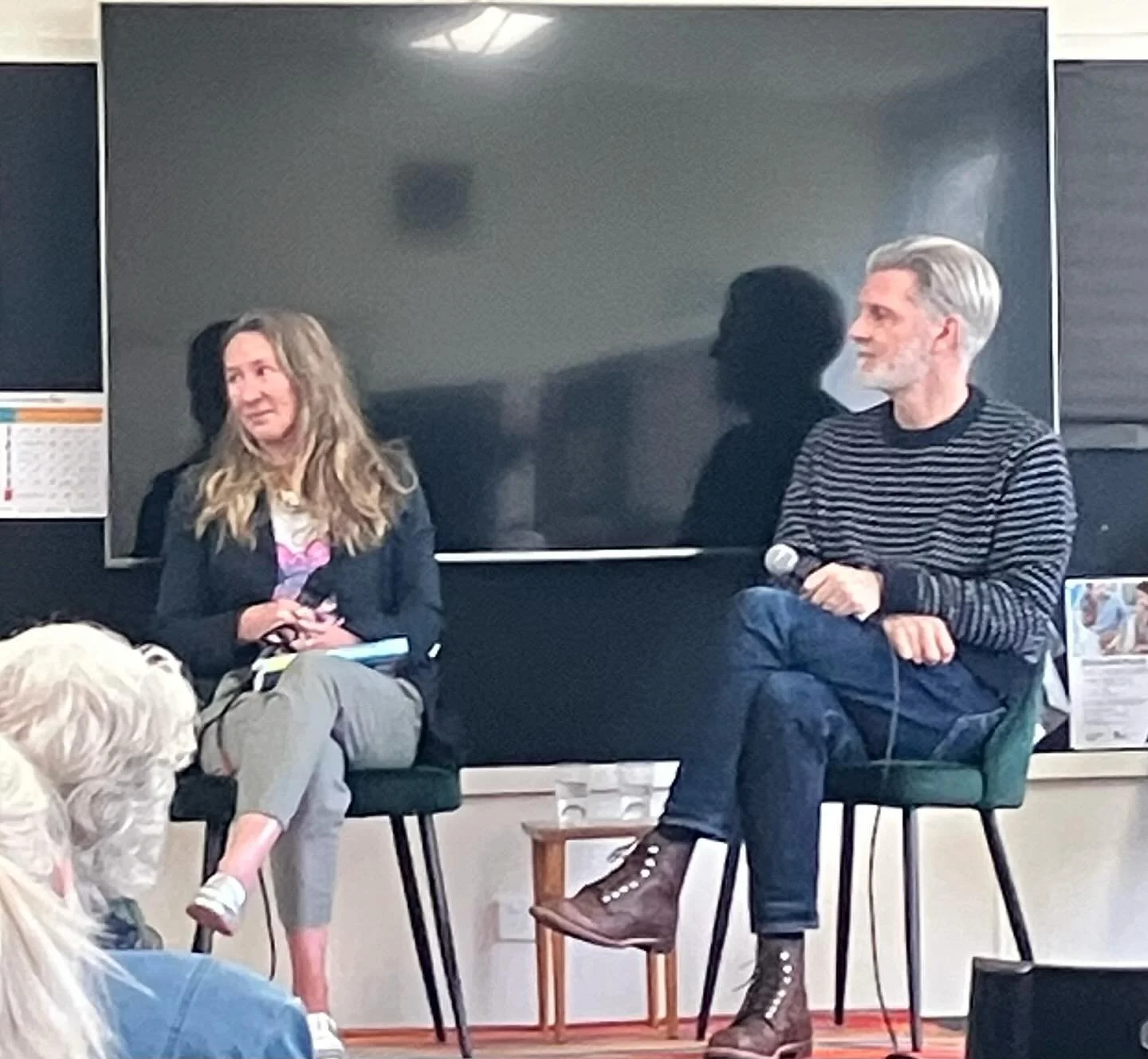 Great session at Otway Light festival this morning with @rhettsdavis and @katehalfpenny . Memoir, spec fic, alcoholism, honesty, truth and people turning into trees