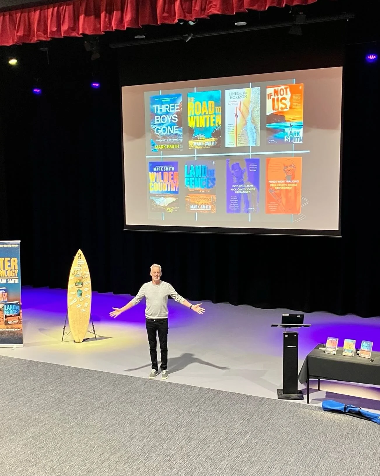 BEAM ME UP, SCOTTY! All set for last school presentation for 2025 @northernbaycollege Thank you to the year 9&rsquo;s for such a warm welcome, for studying #theroadtowinter (and even liking it) and for your awesome questions. This year has been hecti