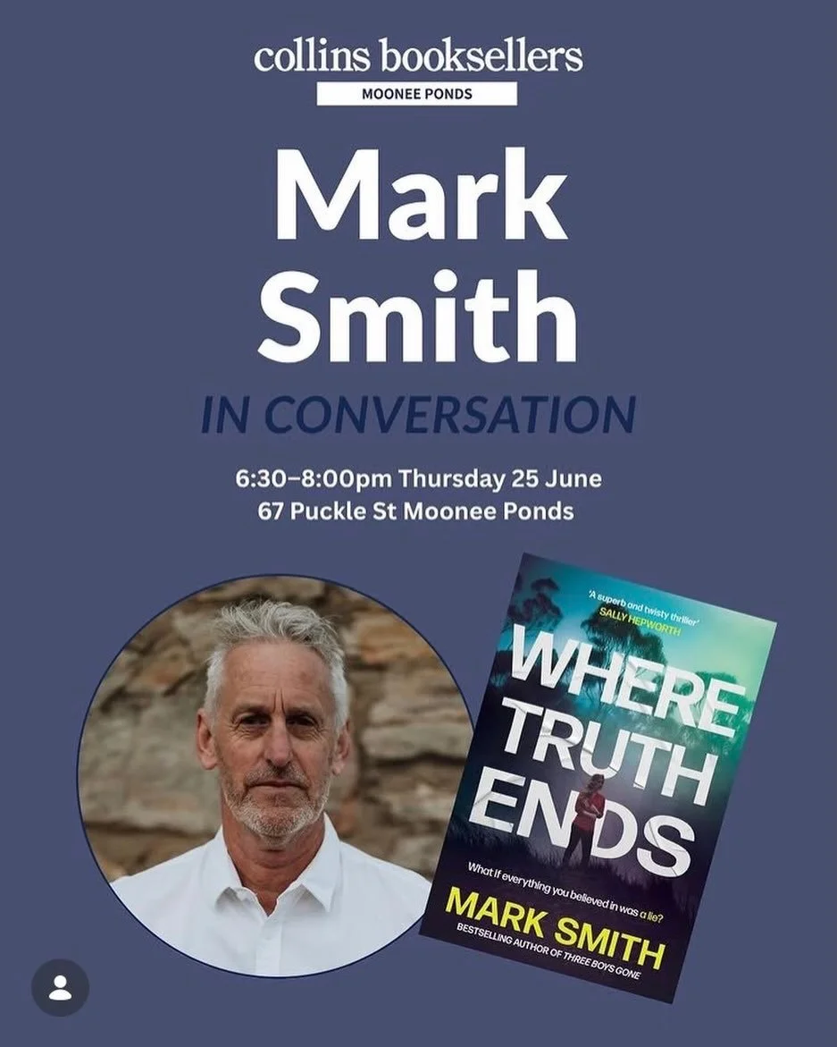 Looking forward to this event at the fabulous @collinsbooksellers_mooneeponds later this month. Love connecting with readers in my old school&rsquo;s hood! #wheretruthends
@macmillanaus