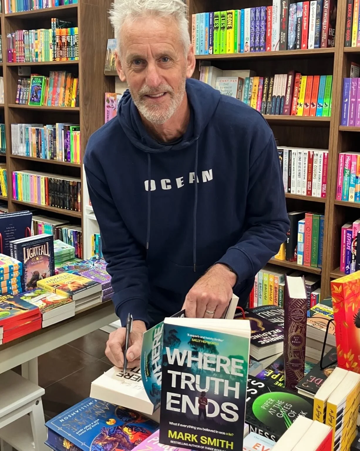 DO YOU KNOW THIS MAN? Caught on CCTV scribbling on books @wherethebooksare.au today in Ocean Grove, Victoria. If you can identify him, please call Crimestoppers&hellip;.