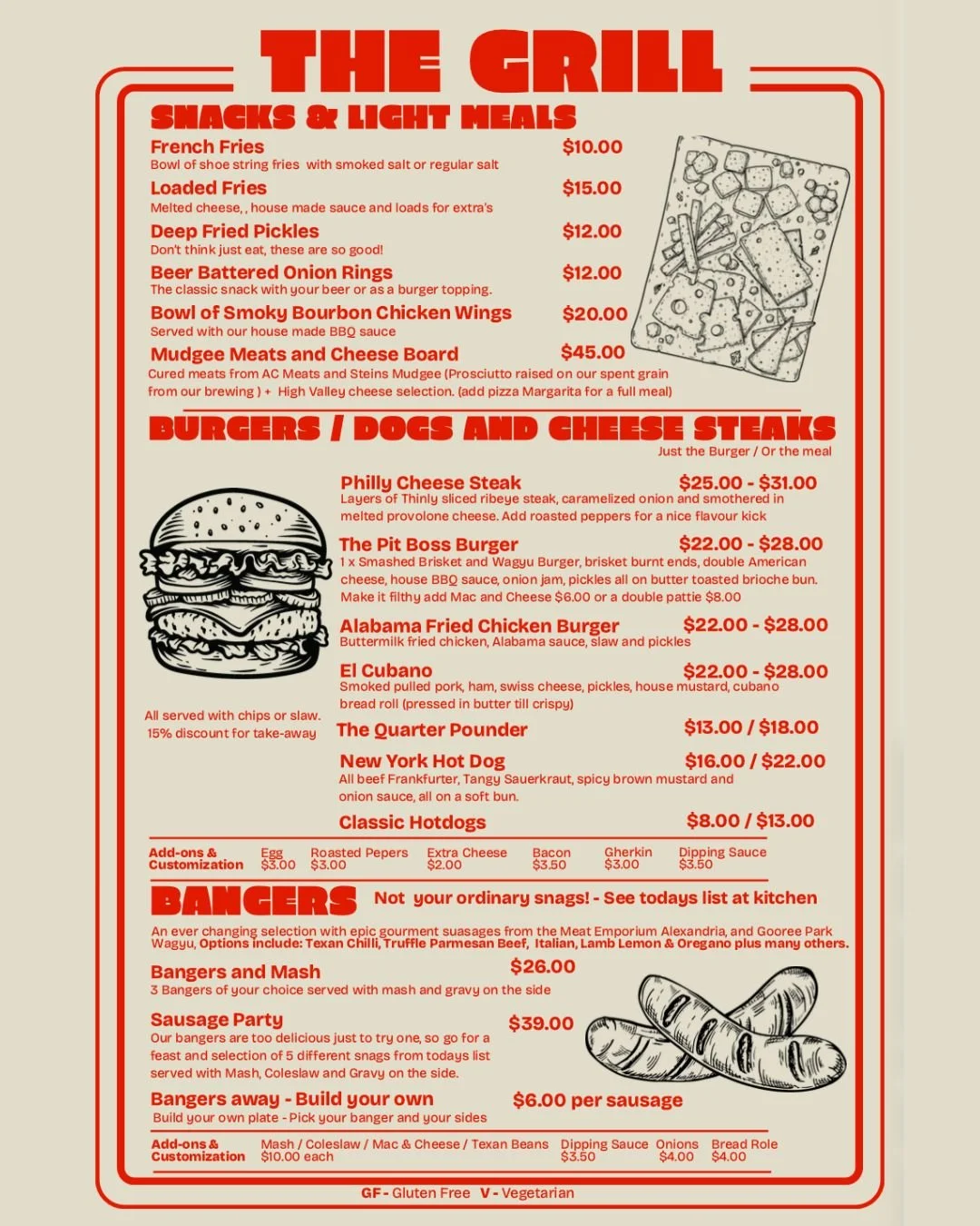 NEW MENU ALERT 📣 

Our new American diner-inspired menu has landed, kicking off in our kitchen from tomorrow - just in time for the ANZAC Day long weekend 🤗

The new menu features tasty snacks like smoky bourbon chicken wings &amp; loaded fries, mo