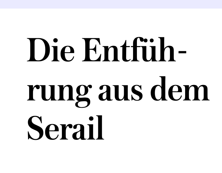 Die Entführung aus dem Serail