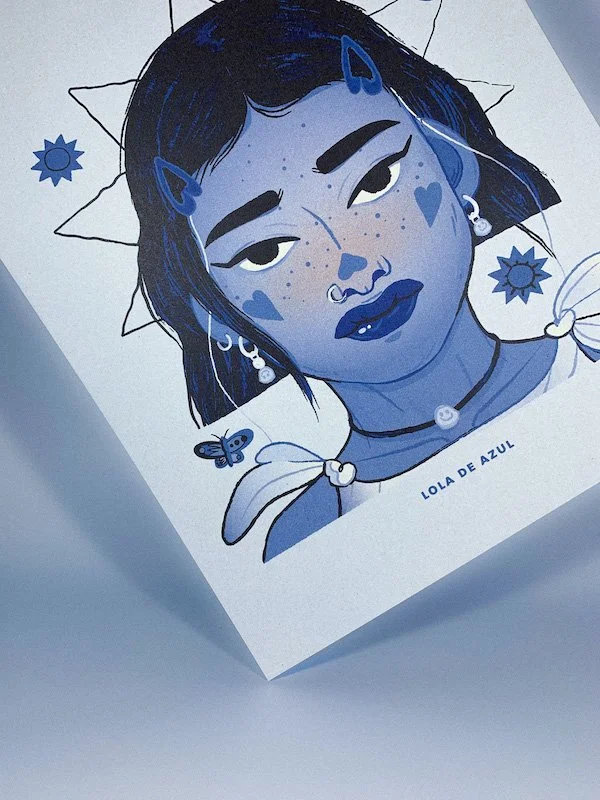 Lola in Blue Art Print