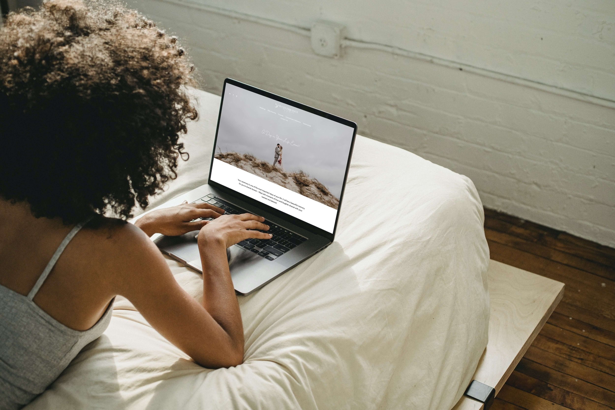 Squarespace website design for JS Celebrancy, a Bathurst NSW wedding celebrant, by Lauren Bird Design