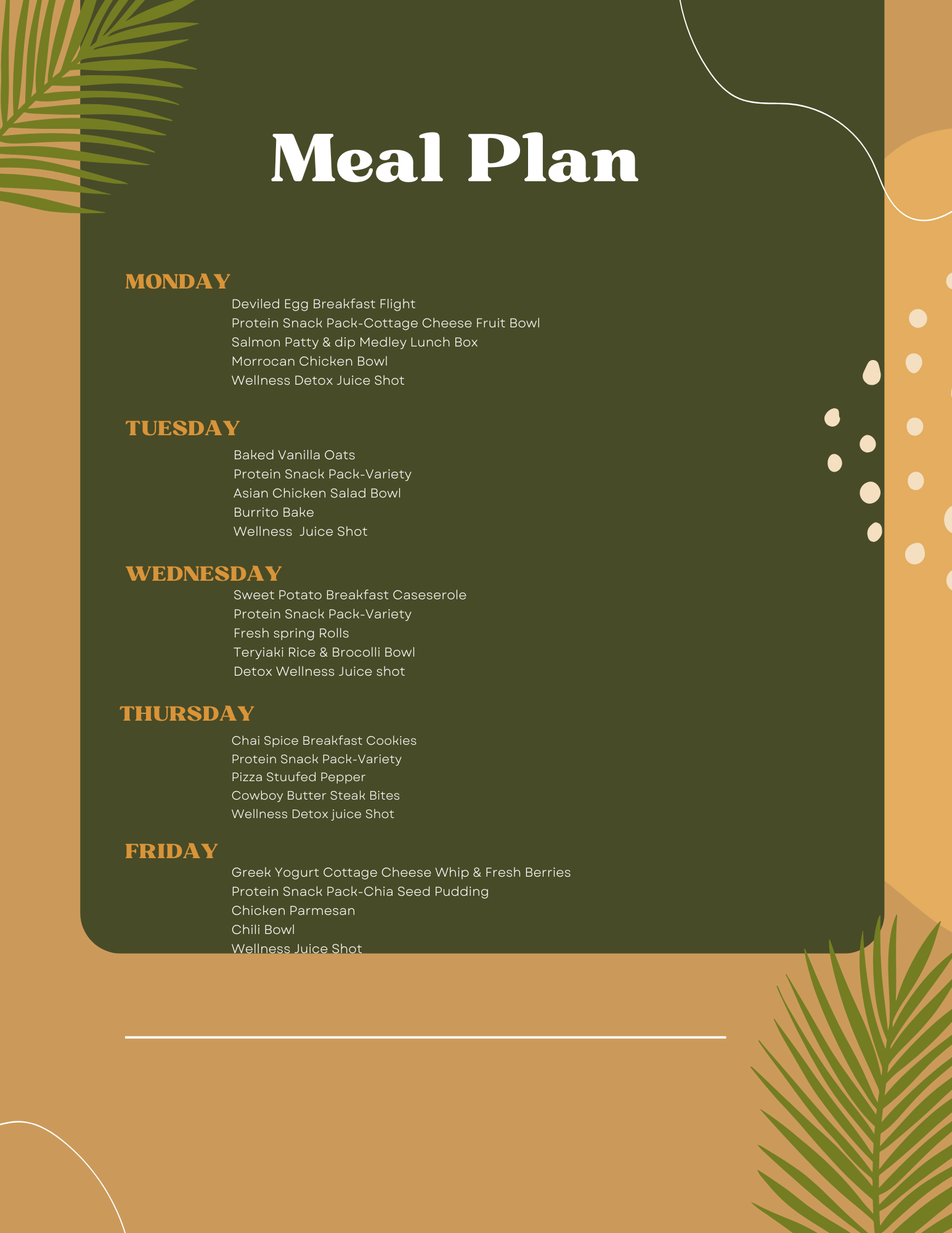 Brown Green Floral Weekly Meal Menu .png