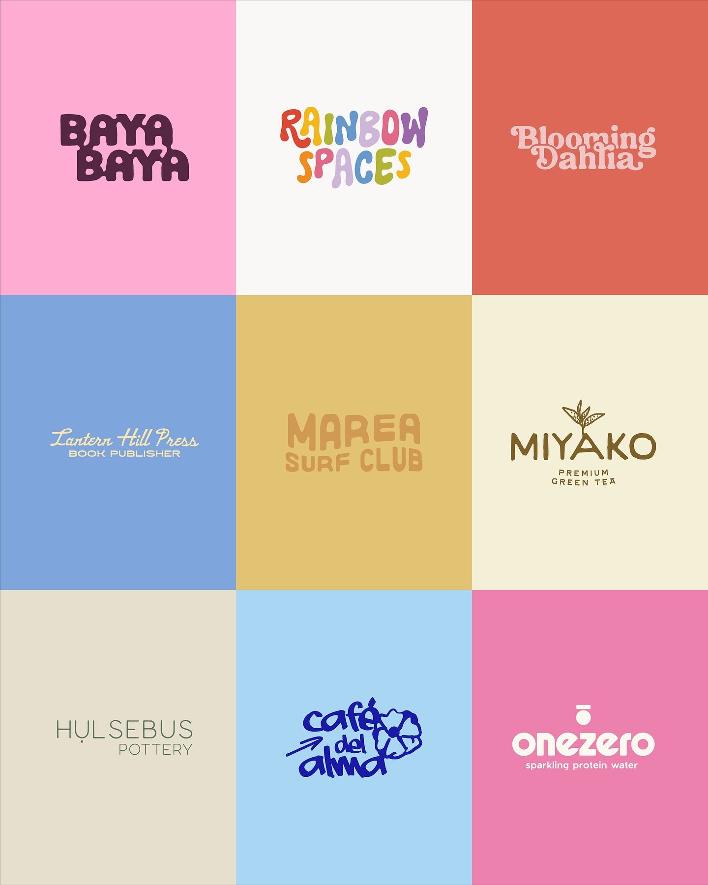 we&rsquo;re officially half way through the year 🥹😭 so I thought it would be a good time to do a little logofolio of some of this year&rsquo;s passion projects &amp; client work so far 👀 swipe to see these logos in use!

do you have a favourite pr