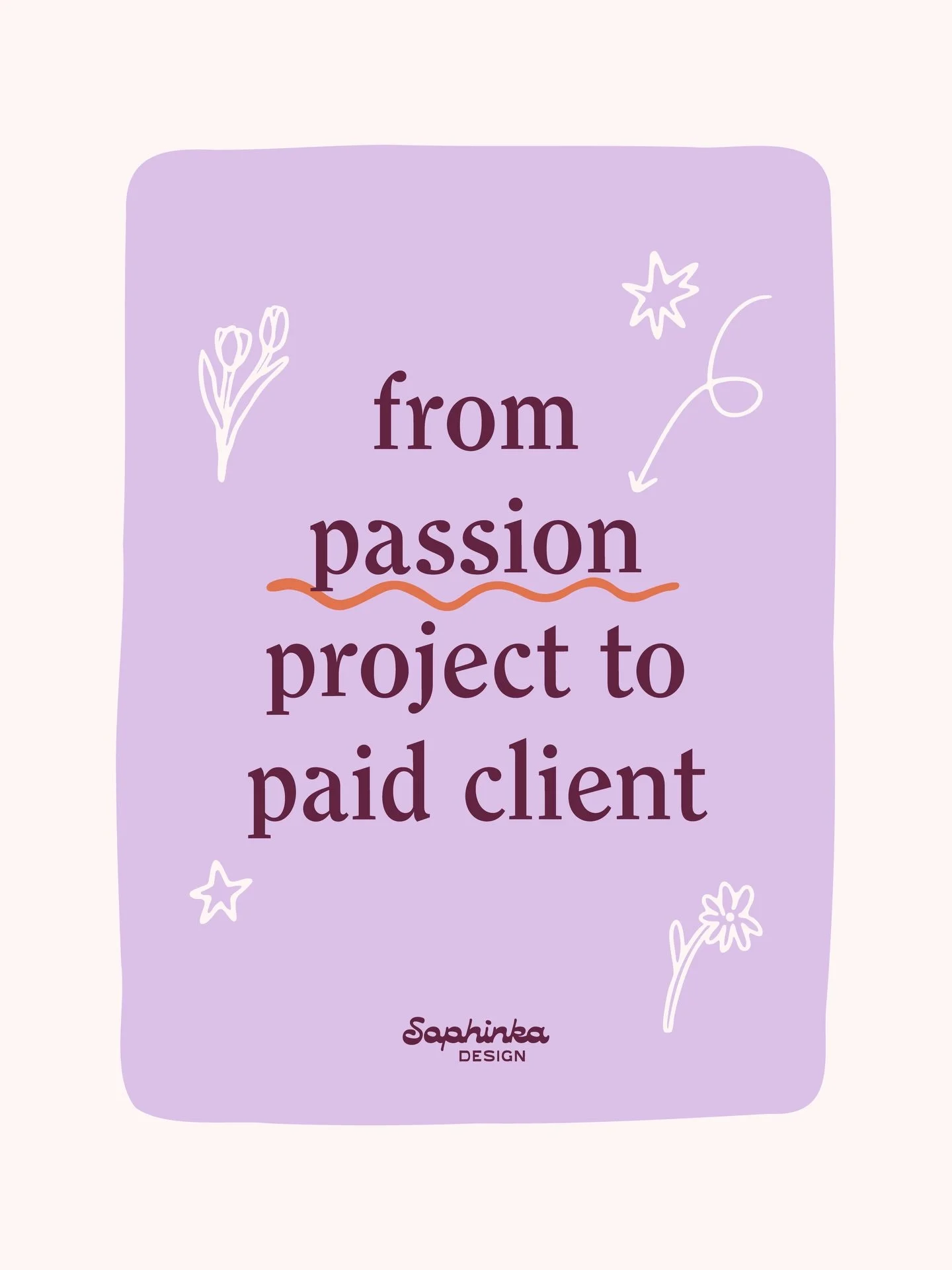 📣 these passion projects got me hired !!! 🌟

I get lots of questions in my dms about how to get clients and this is really my number one tip &ndash; work on passion projects that make you PASSIONATE* because that might lead to people wanting to wor