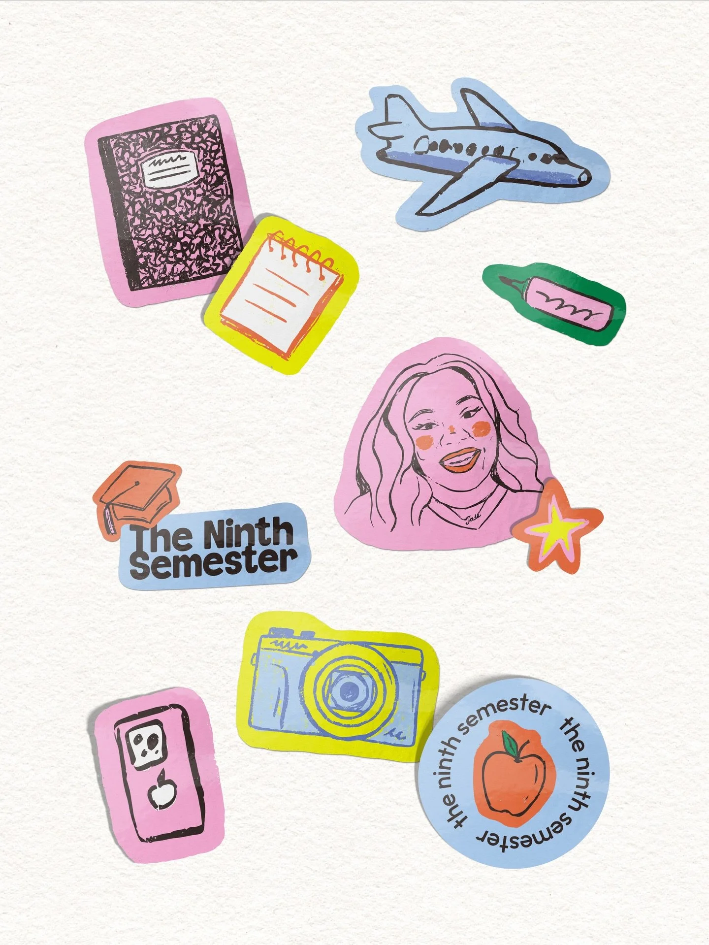 so excited to be sharing another client project &ndash; starting with the illustrations 🌟🎓✏️📗📌 can&rsquo;t wait to share more Wednesday! any thoughts what kind of brand these illustrations are for? 👀 comment before seeing the answer below hihi 
