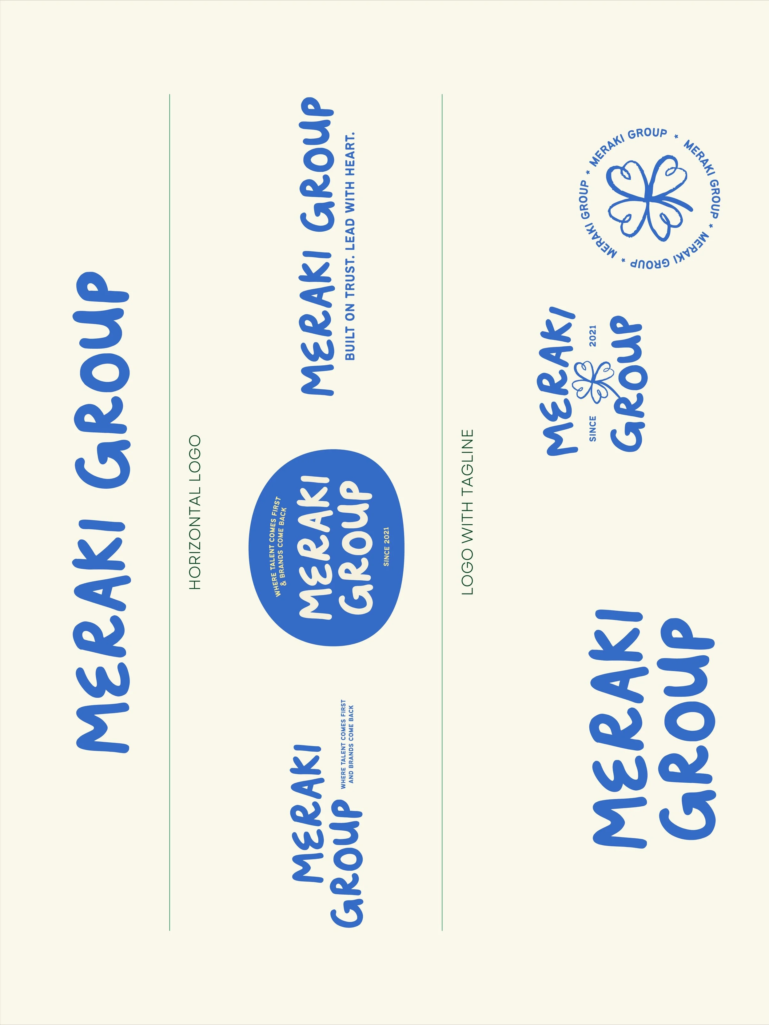 a peek at some mini brand guidelines 🍀✨&nbsp;@themerakimgmt I always love to include these in my deliverables so that my clients can get all the important infos they may need at a quick glance 👀💕

Meraki Group is a talent management &amp; consulti
