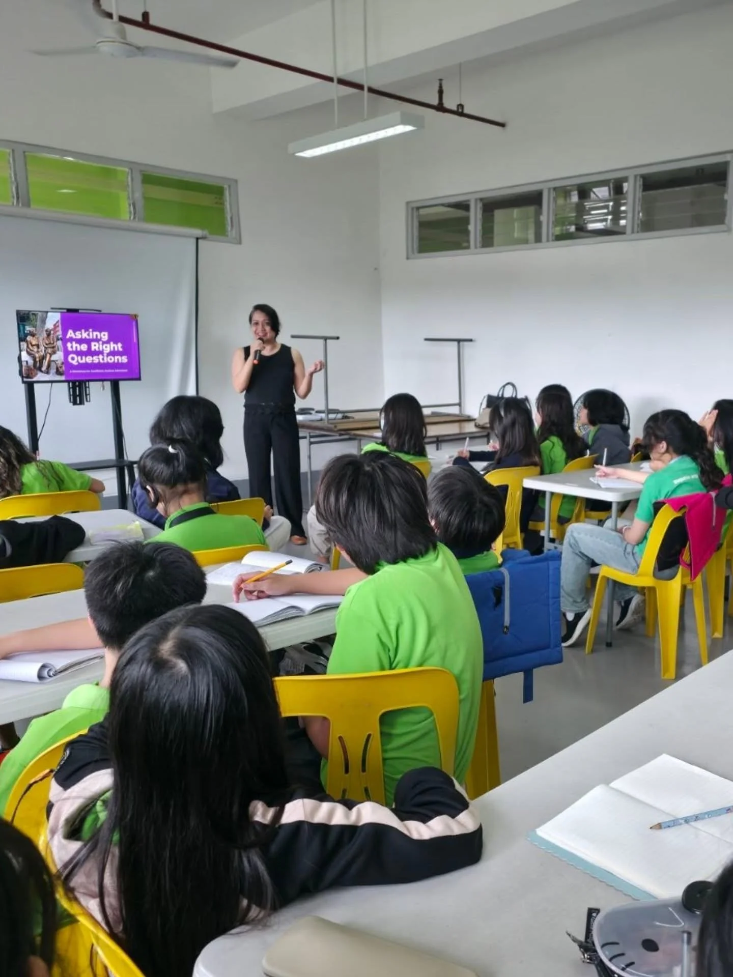 Few things make me happier than watching young people discover the power of their own questions. 🥰

I had the privilege of facilitating a special lecture and workshop on conducting interviews with a most complex group: sixth graders. They're working