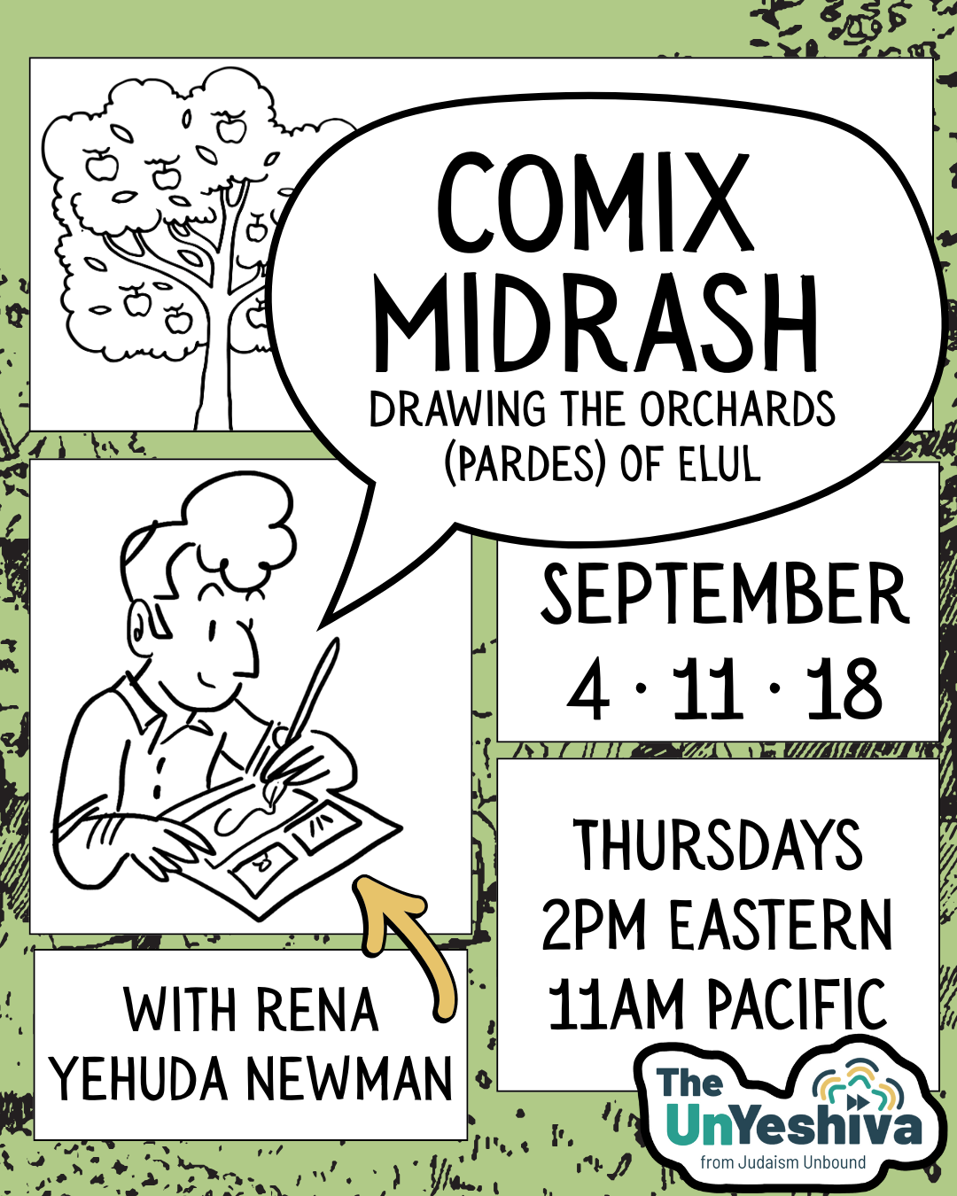 Comix Midrash Drawing the Orchards (Pardes) of Elul.png