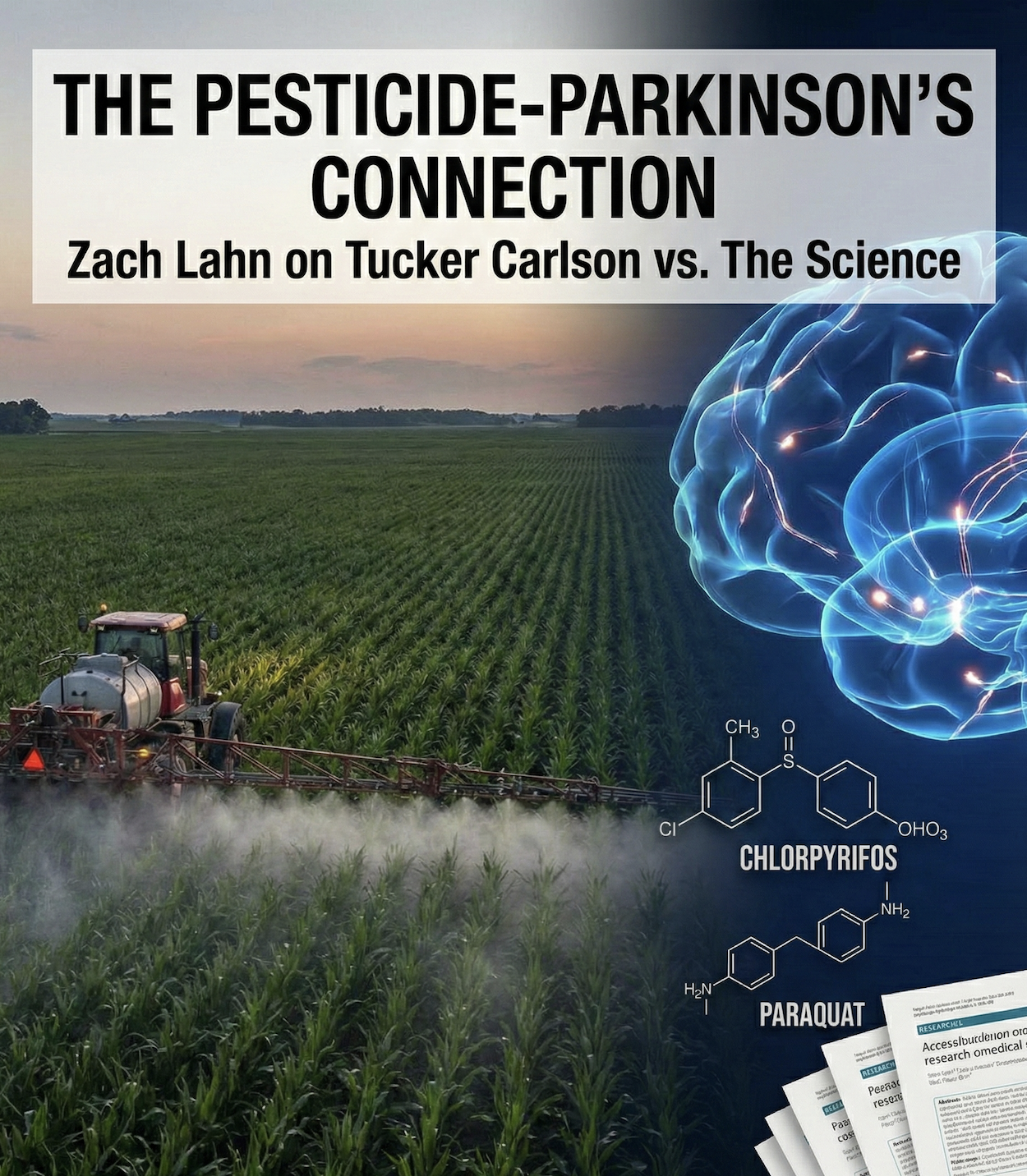 The Pesticide-Parkinson's Connection: What Zach Lahn Said on Tucker Carlson and What the Science Actually Shows
