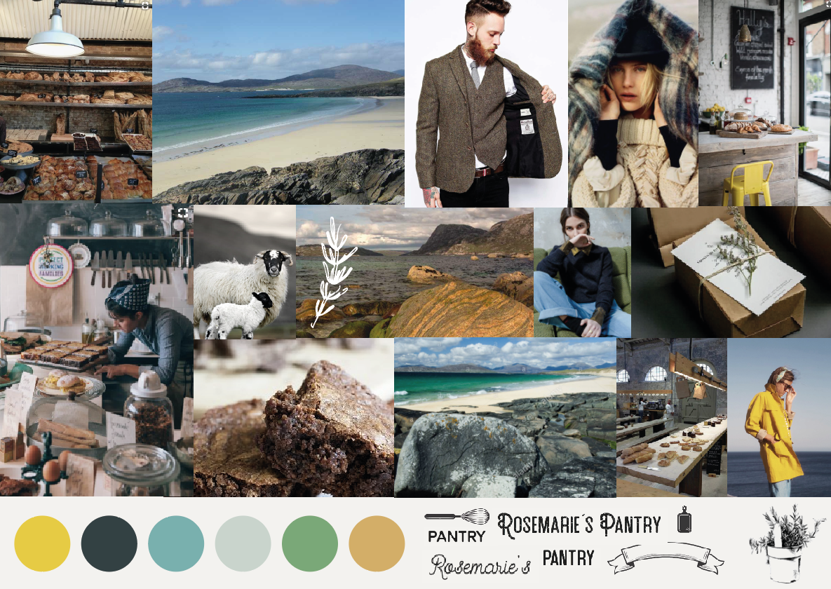 Mood Board & Colour Palette - initial concept visualisation